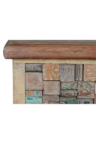 Coffre - Naturel - En bois de manguier et bois recyclé - 106 x 36 x 41 cm