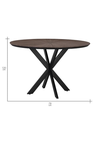 Table à manger en teck - 120 x 78 x 120 cm