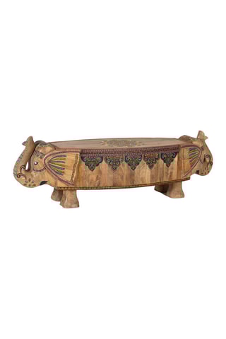 Banc - Multicolore - En bois de manguier - 157 x 40 x 46 cm