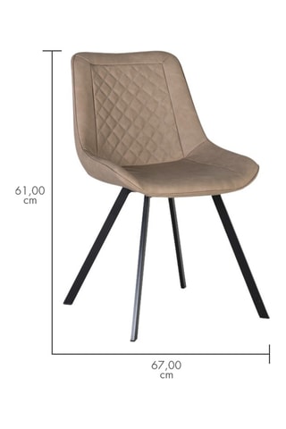 2 chaises - Beige et noir