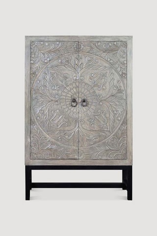 Armoire 2 portes - Naturel et noir