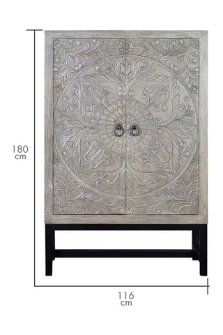 Armoire 2 portes - Naturel et noir