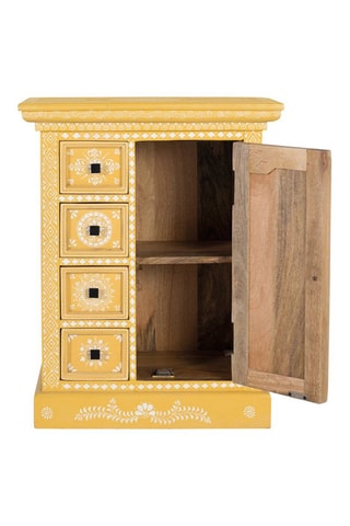 Commode 1 porte en manguier - 58 x 72 x 35 cm