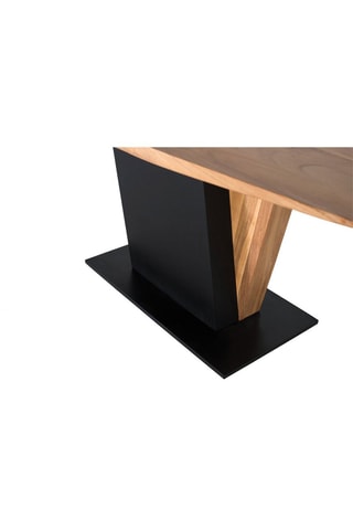 Table - Naturel et noir - Structure et plateau en acacia - 240 x 76 x 100 cm