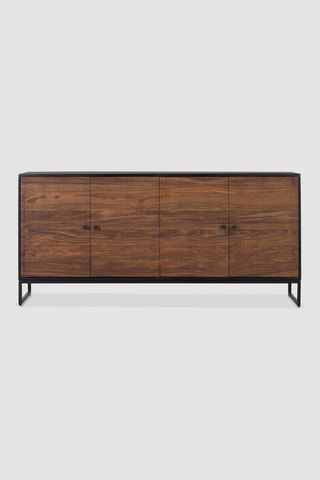 Buffet - Marron et noir - Palissandre et manguier - 80 x 170 x 40 cm