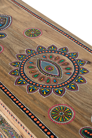 Meuble TV 2 portes - Marron - En bois de manguier - 50 x 150 x 40 cm