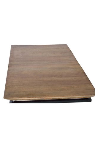Table basse -  Naturel et noir - Plateau en bois de manguier - 100 x 62 x 60 cm