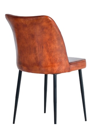 Chaise - Marron et noir - Cuir