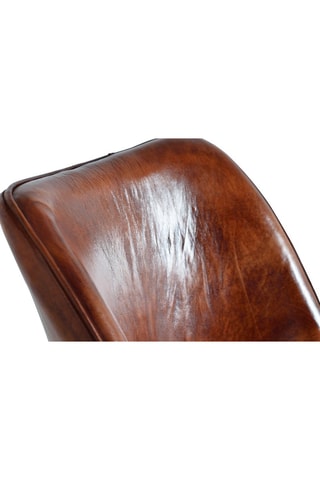 Chaise - Marron et noir - Cuir