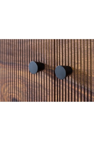 Console 2 portes - Marron et noir - Bois de rose et de manguier - 80 x 90 x 40 cm