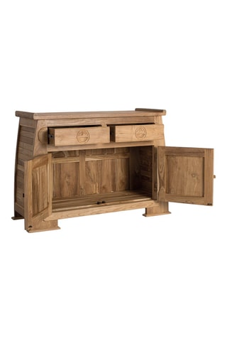 Buffet 2 portes en teck - 110 x 77 x 41 cm