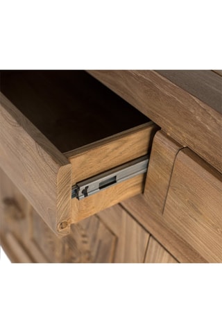 Buffet 2 portes en teck - 110 x 77 x 41 cm