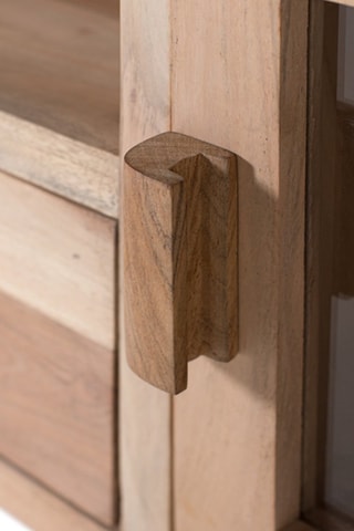 Meuble TV 2 portes en acacia et manguier - 149 x 51 x 40 cm