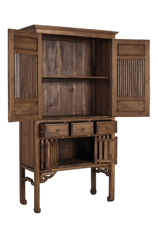 Armoire 4 portes en teck - 96 x 176 x 43 cm