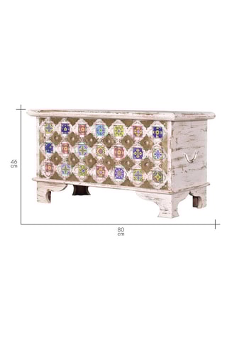 Coffre - Blanc et doré