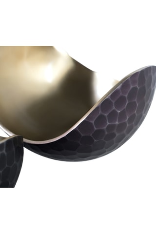 3 bols décoratifs - 17/14/12 cm - Noir et doré