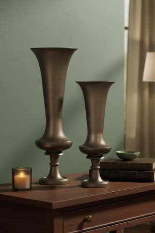 2 vases - 80/62 cm - Doré