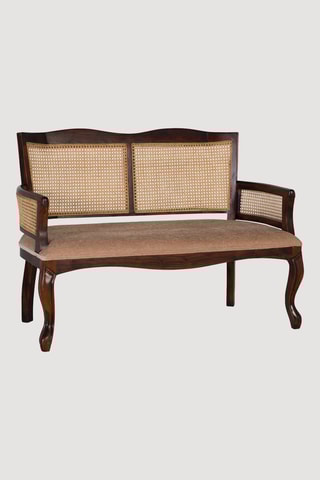 Banquette - Naturel et beige - 2 places - En tissu