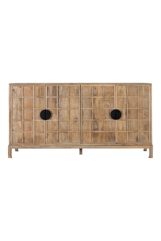 Buffet 4 portes en manguier - 175 x 91 x 40 cm