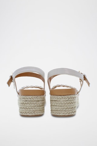 Sandales compensées Astrid - Gris et beige