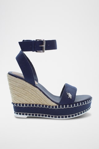 Sandales compensées Aylin - Bleu marine