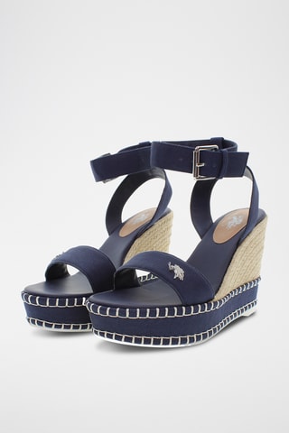 Sandales compensées Aylin - Bleu marine