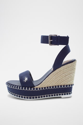 Sandales compensées Aylin - Bleu marine