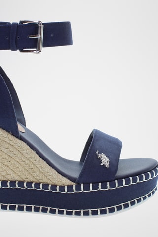 Sandales compensées Aylin - Bleu marine