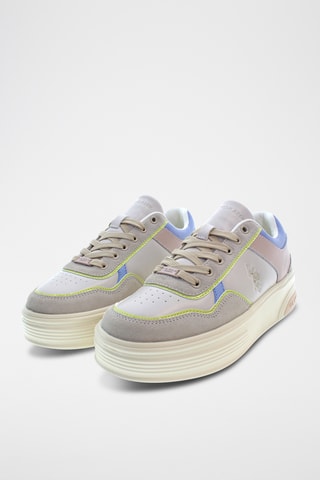 Baskets en nubuck Asuka - Ecru et ciel