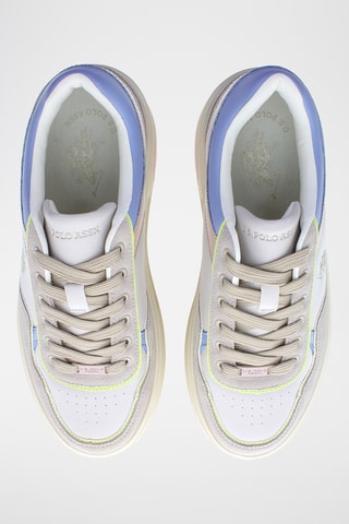 Baskets en nubuck Asuka - Ecru et ciel