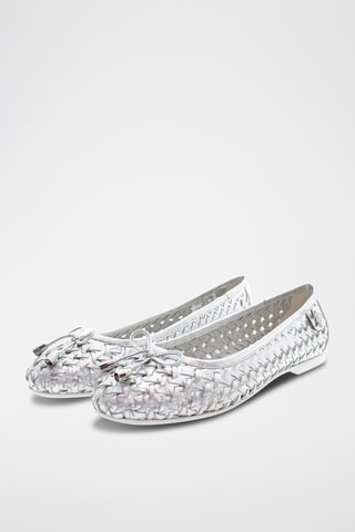 Ballerines en cuir Julia - Argenté