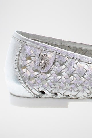 Ballerines en cuir Julia - Argenté