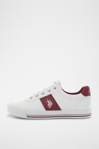 Baskets Bob - Blanc et bordeaux