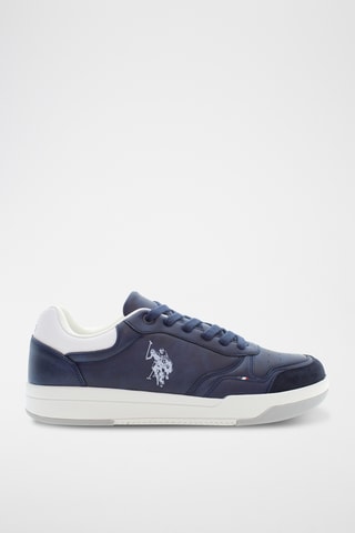 Baskets en cuir Steve - Bleu marine