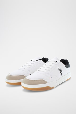 Baskets en cuir Steve - Blanc et noir