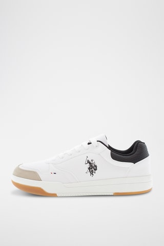 Baskets en cuir Steve - Blanc et noir