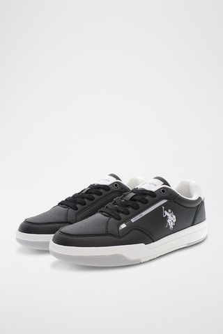 Baskets en cuir Steve - Noir et blanc