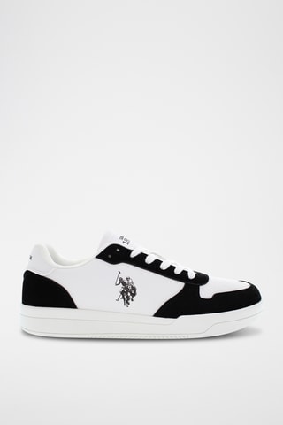 Baskets en cuir Steve - Blanc et noir