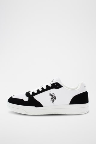 Baskets en cuir Steve - Blanc et noir