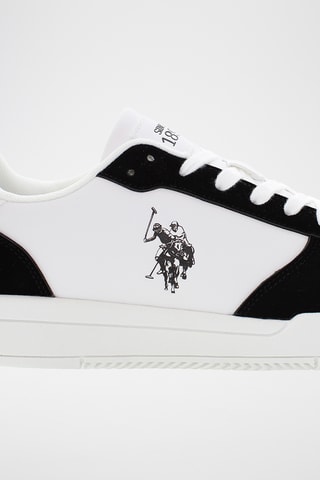 Baskets en cuir Steve - Blanc et noir