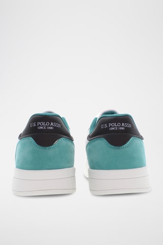 Baskets en cuir Steve - Blanc et gris clair