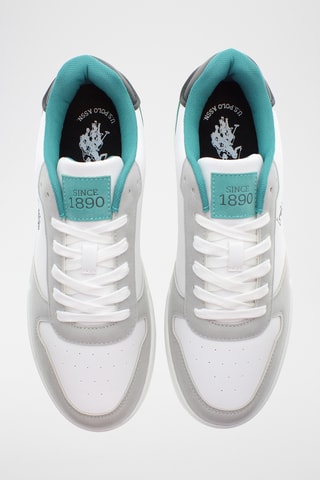 Baskets en cuir Steve - Blanc et gris clair