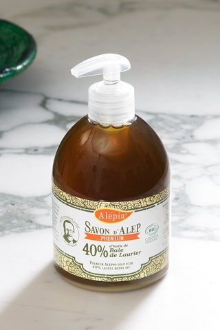 Savon d'Alep liquide premium bio 40% baie de laurier - 500 ml