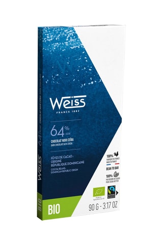 3 Tablettes chocolat noir Cebia 64% bio - 90 g