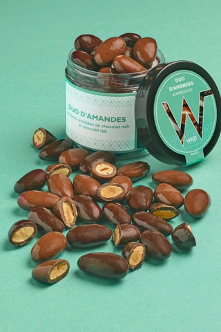 2 Perles duo amandes noir et lait - 125 g