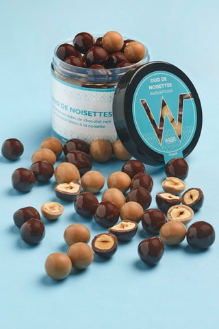 2 Perles Duo noisettes chocolat noir et chocolat blanc à la noisette - 125 g