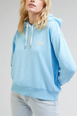 Sweat relaxed fit à capuche - Bleu