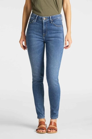 Jean skinny fit taille haute - Bleu