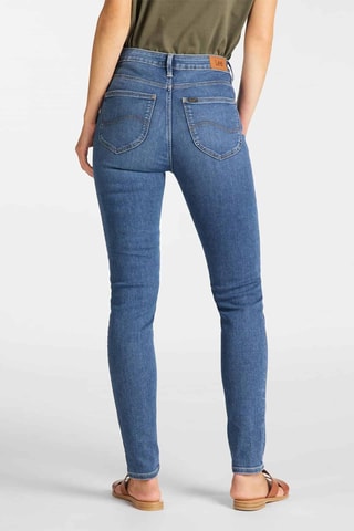 Jean skinny fit taille haute - Bleu