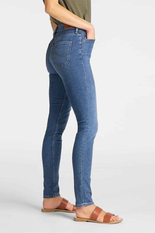 Jean skinny fit taille haute - Bleu